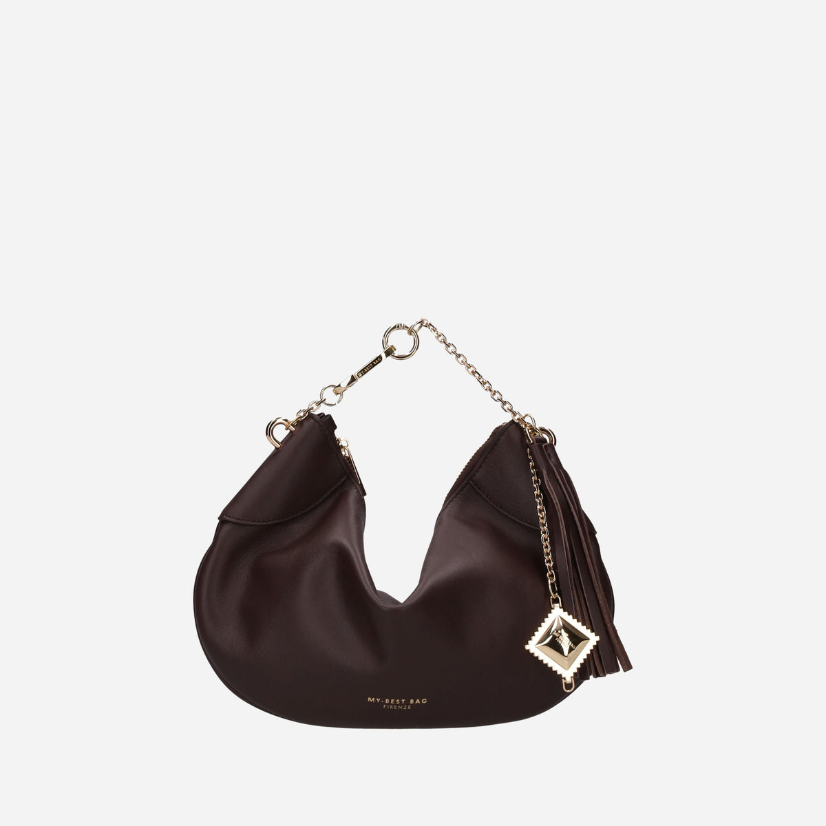 MY BEST BAG MEZZALUNA A SPALLA DARK BROWN 