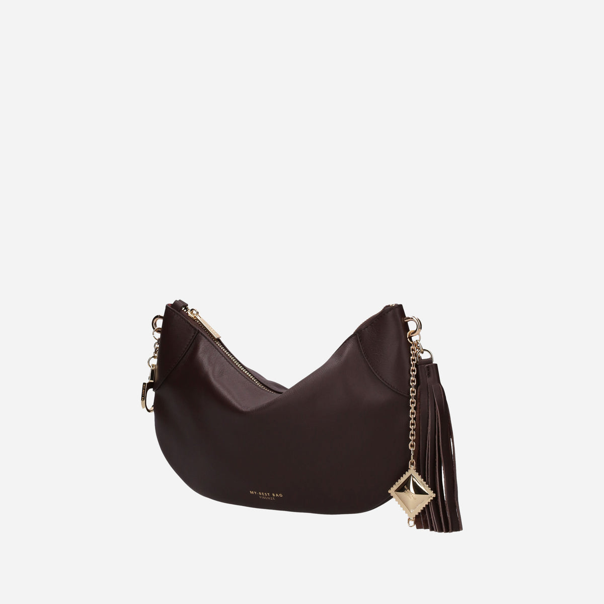MY BEST BAG MEZZALUNA A SPALLA DARK BROWN 
