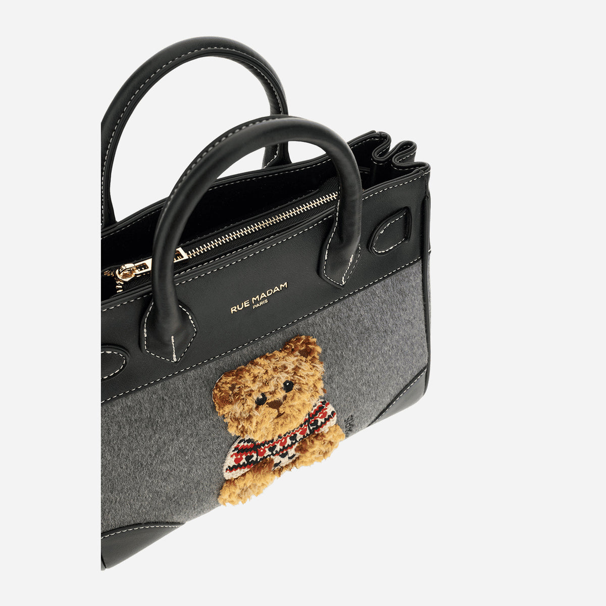 RUE MADAM MARVIN LOVE MINI TOTE GREY 