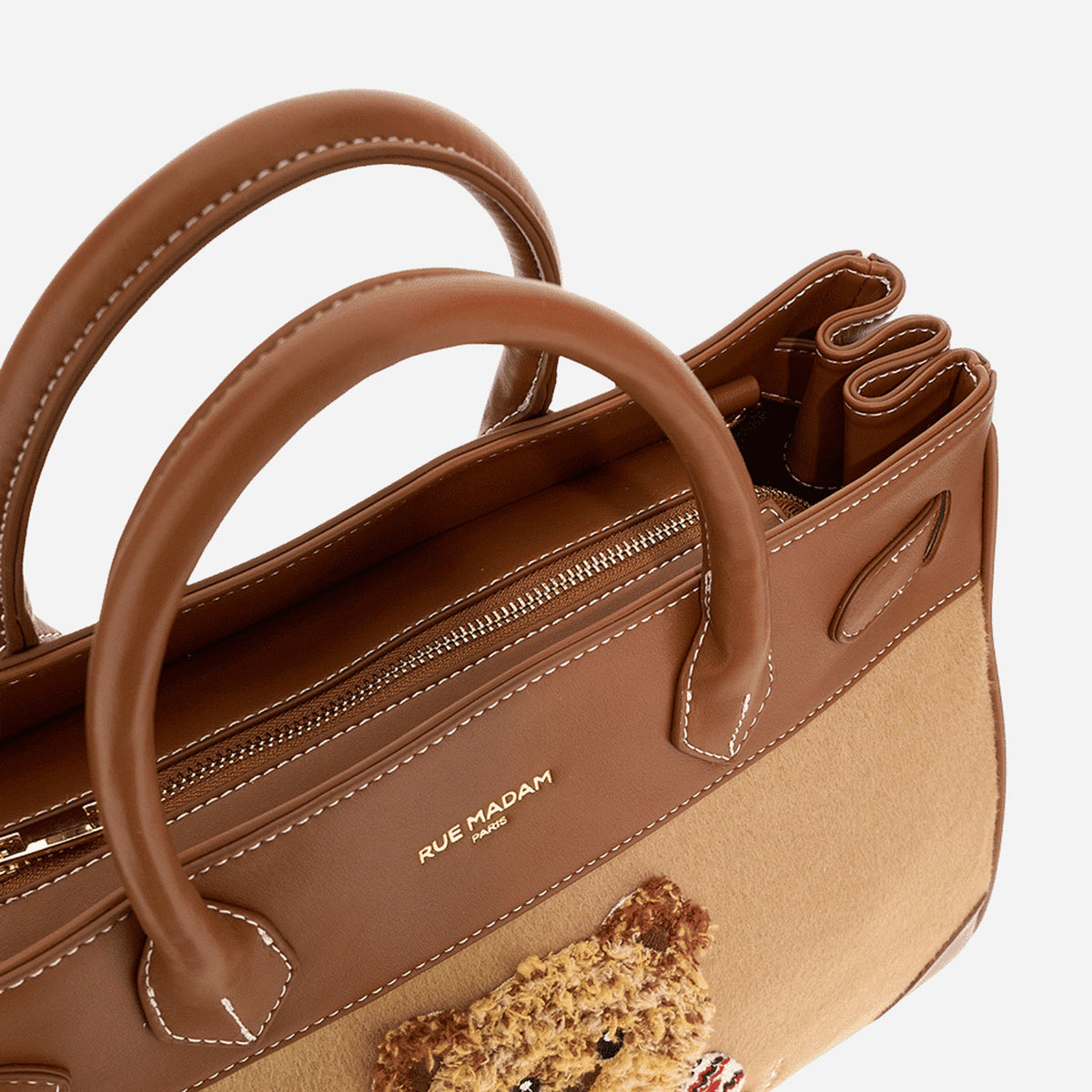 RUE MADAM MARVIN LOVE TOTE CAMEL 