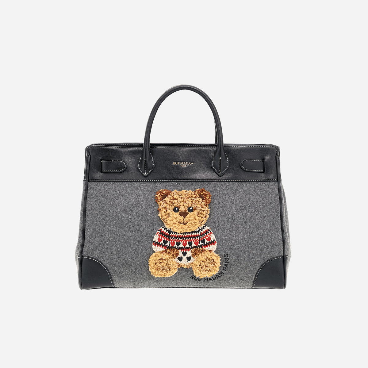 RUE MADAM MARVIN LOVE TOTE GREY 