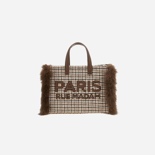 RUE MADAM MEGEVE MINI TOTE Pied de poule 