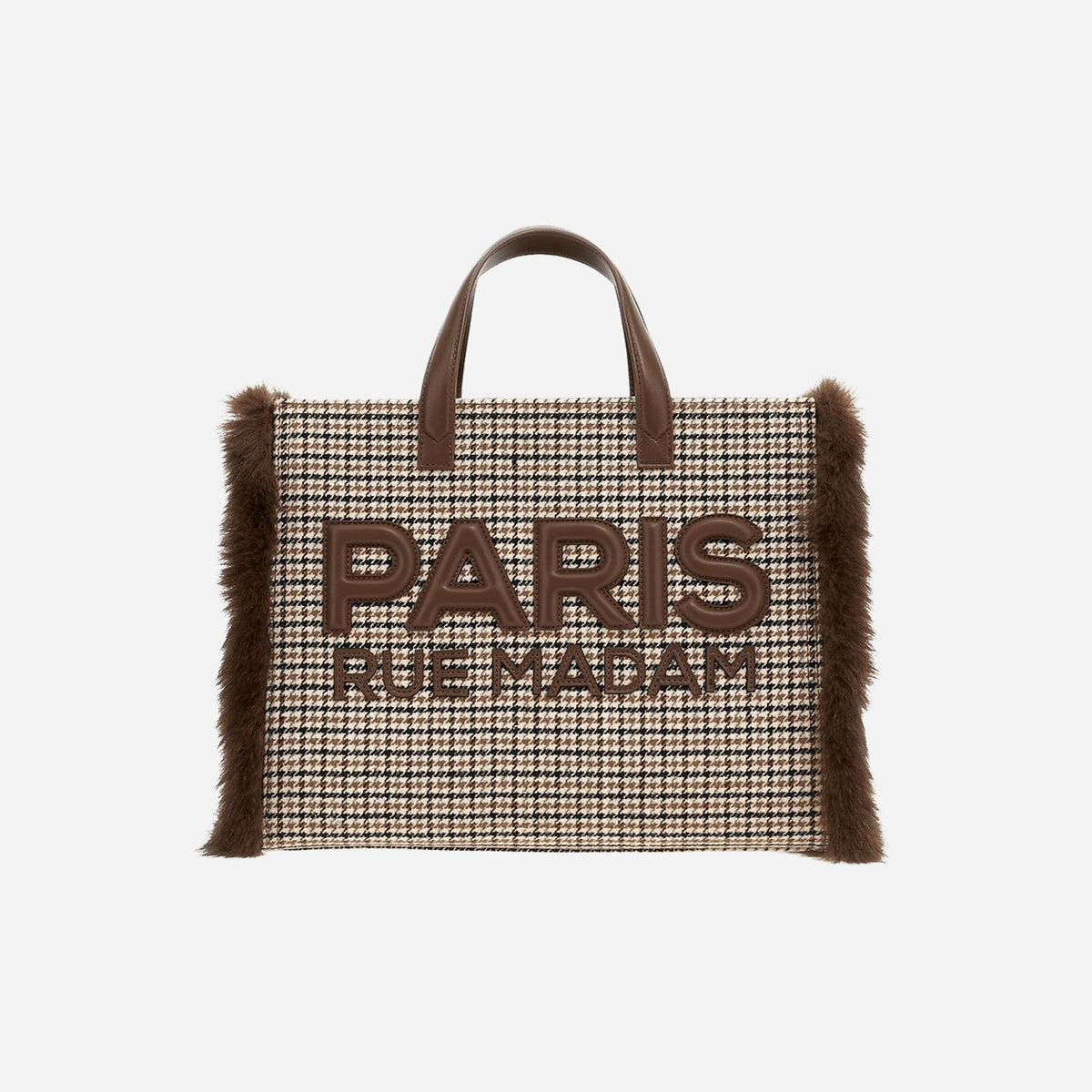RUE MADAM MEGEVE TOTE Pied de poule 