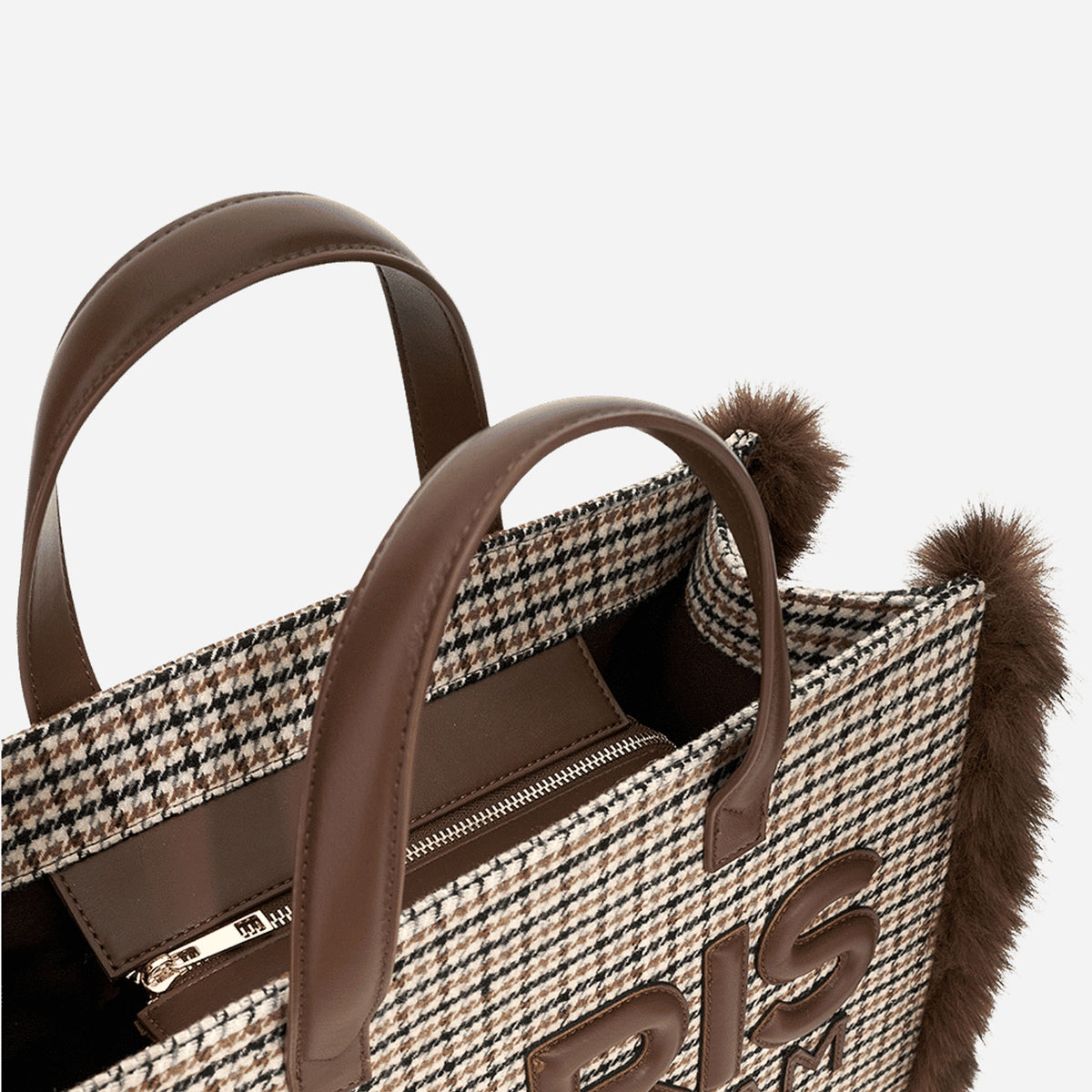 RUE MADAM MEGEVE TOTE Pied de poule 