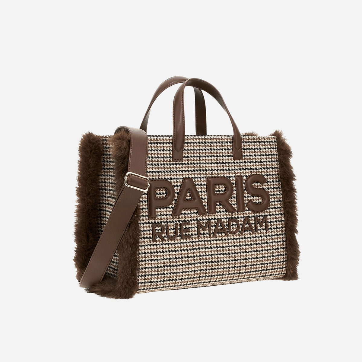 RUE MADAM MEGEVE TOTE Pied de poule 