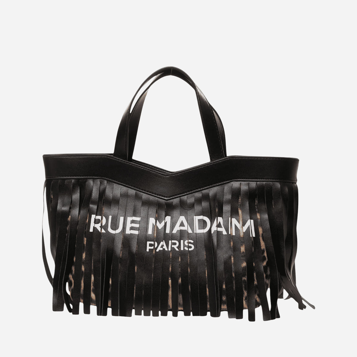 RUE MADAM SAUVAGE MINI SHOPPING LEO BLACK 