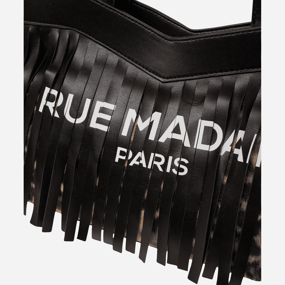 RUE MADAM SAUVAGE MINI SHOPPING LEO BLACK 