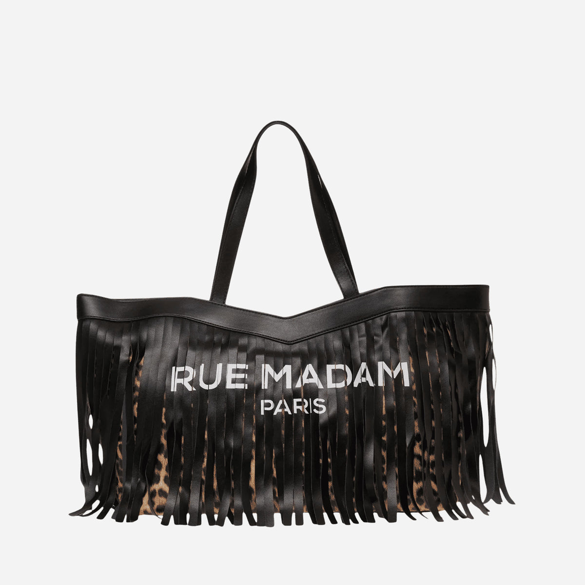 RUE MADAM SAUVAGE MINI SHOPPING LEO BLACK 
