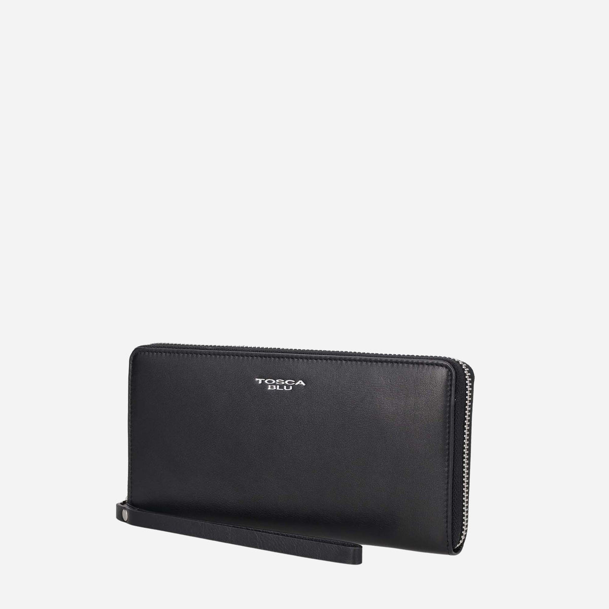 TOSCA BLU Portafoglio zip around grande in pelle Nero 