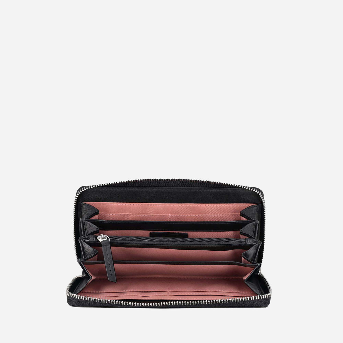 TOSCA BLU Portafoglio zip around grande in pelle Nero 