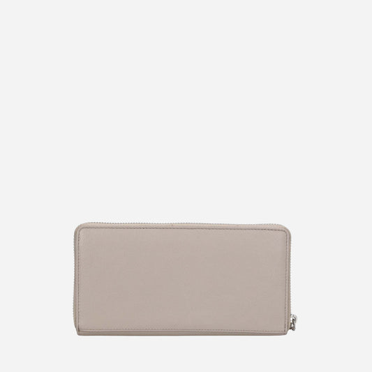 TOSCA BLU Portafoglio Zip around grande in pelle GRIGIO PIETRA 