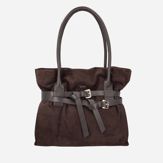 TOSCA BLU Shopping Kenya in suede Testa di moro 