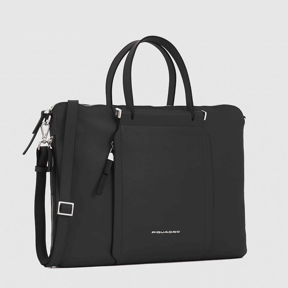 PIQUADRO Borsa da lavoro donna porta pc e porta iPad Nero 
