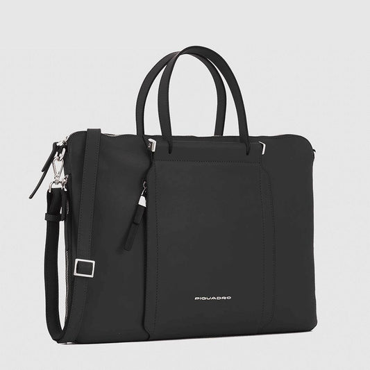 PIQUADRO Borsa da lavoro donna porta pc e porta iPad Nero 
