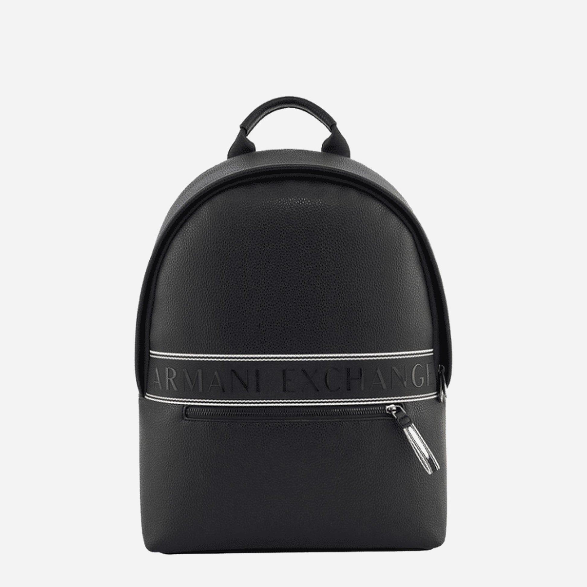 ARMANI EXCHANGE Zaino zip logo frontale BLACK 