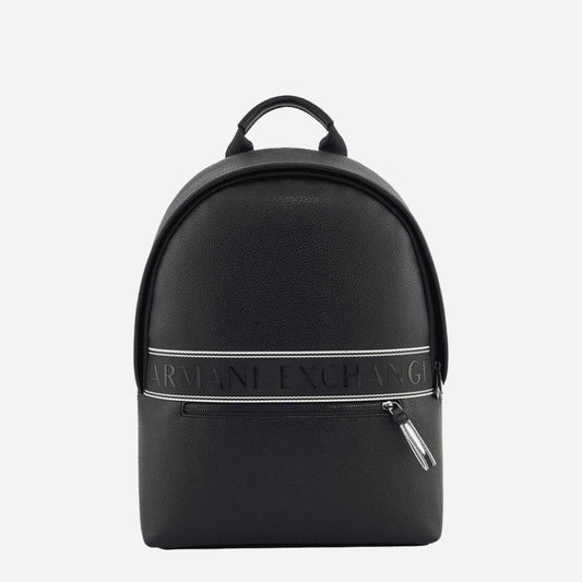 ARMANI EXCHANGE Zaino zip logo frontale BLACK 