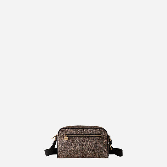 borbonese ECO LINE BORSA CAMERA CASE OP NATURALE/NERO 