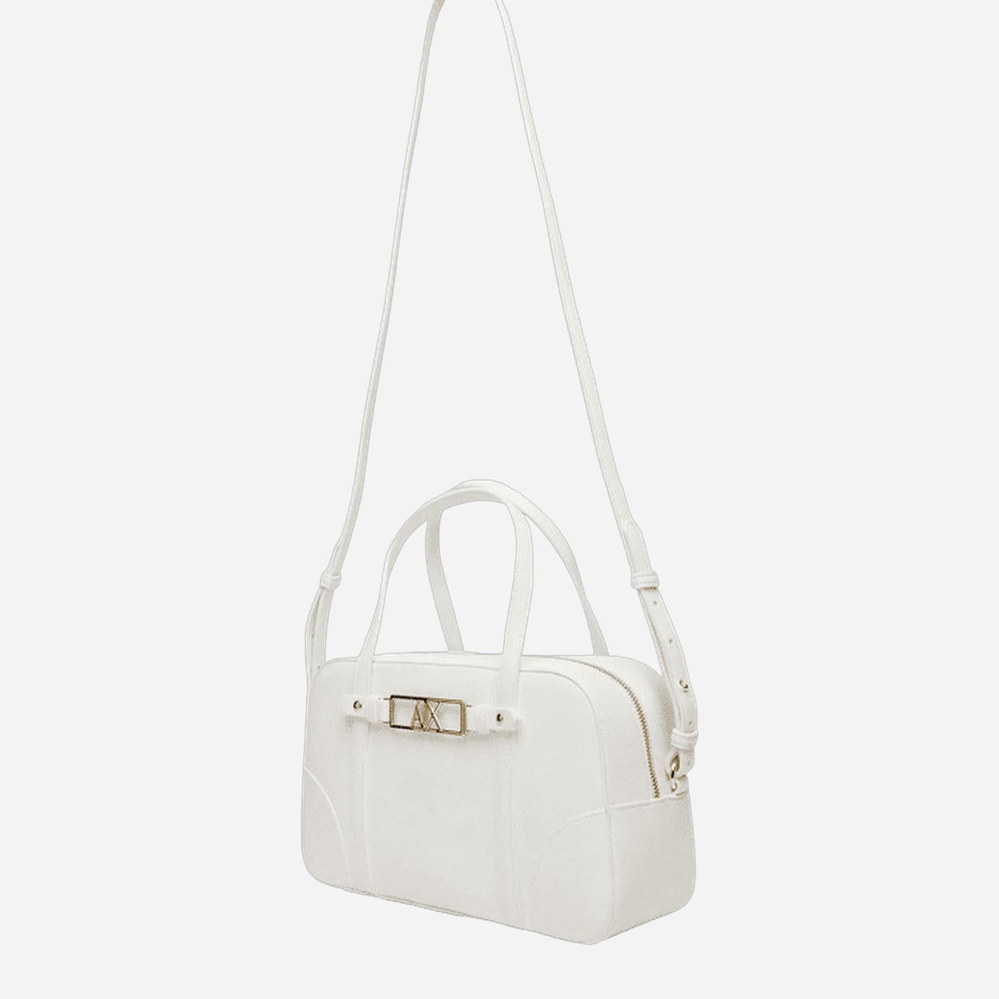 ARMANI EXCHANGE Borsa a mano piccola in ecopelle Off White 