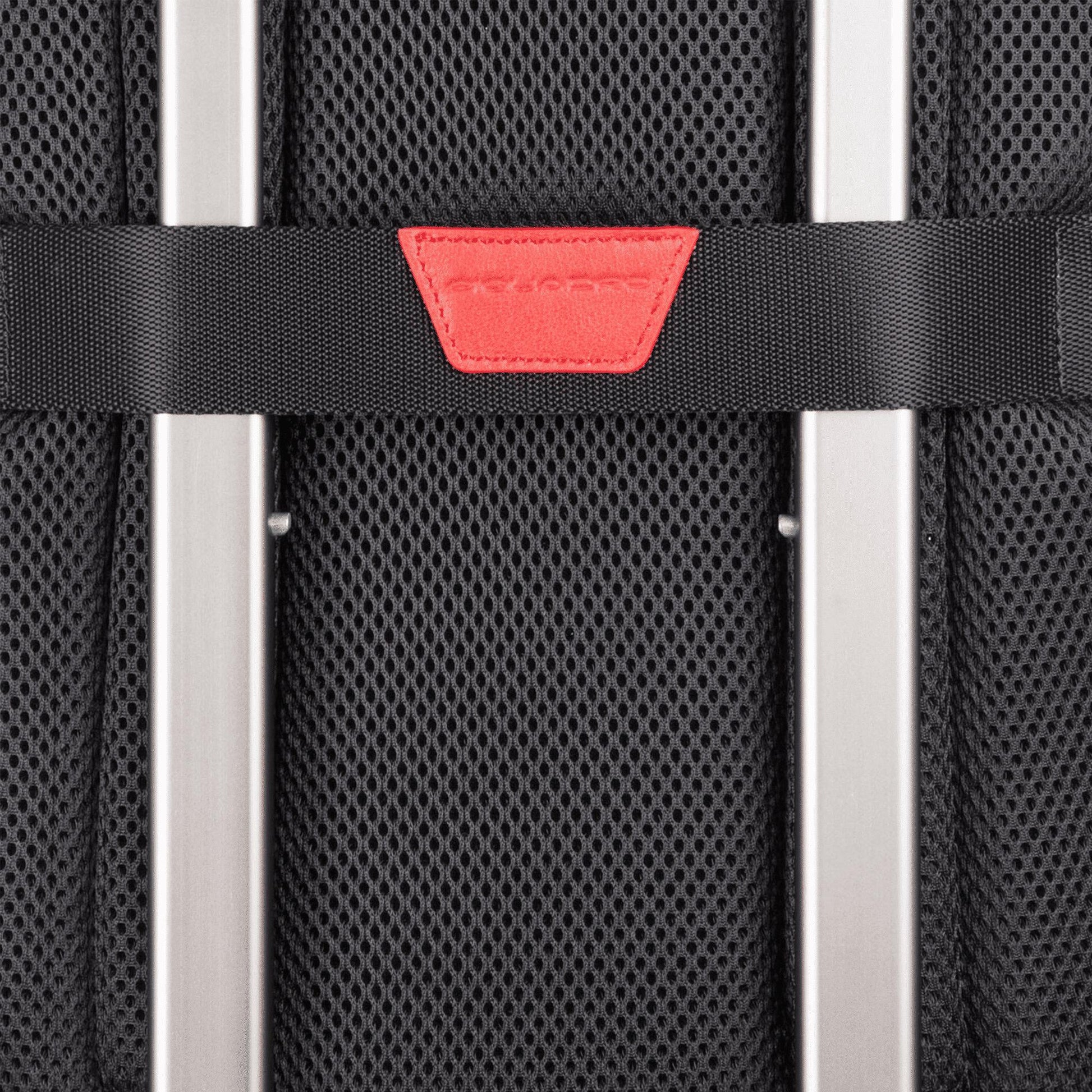 PIQUADRO Zaino piccolo porta pc e iPad® in pelle Nero/grigio 