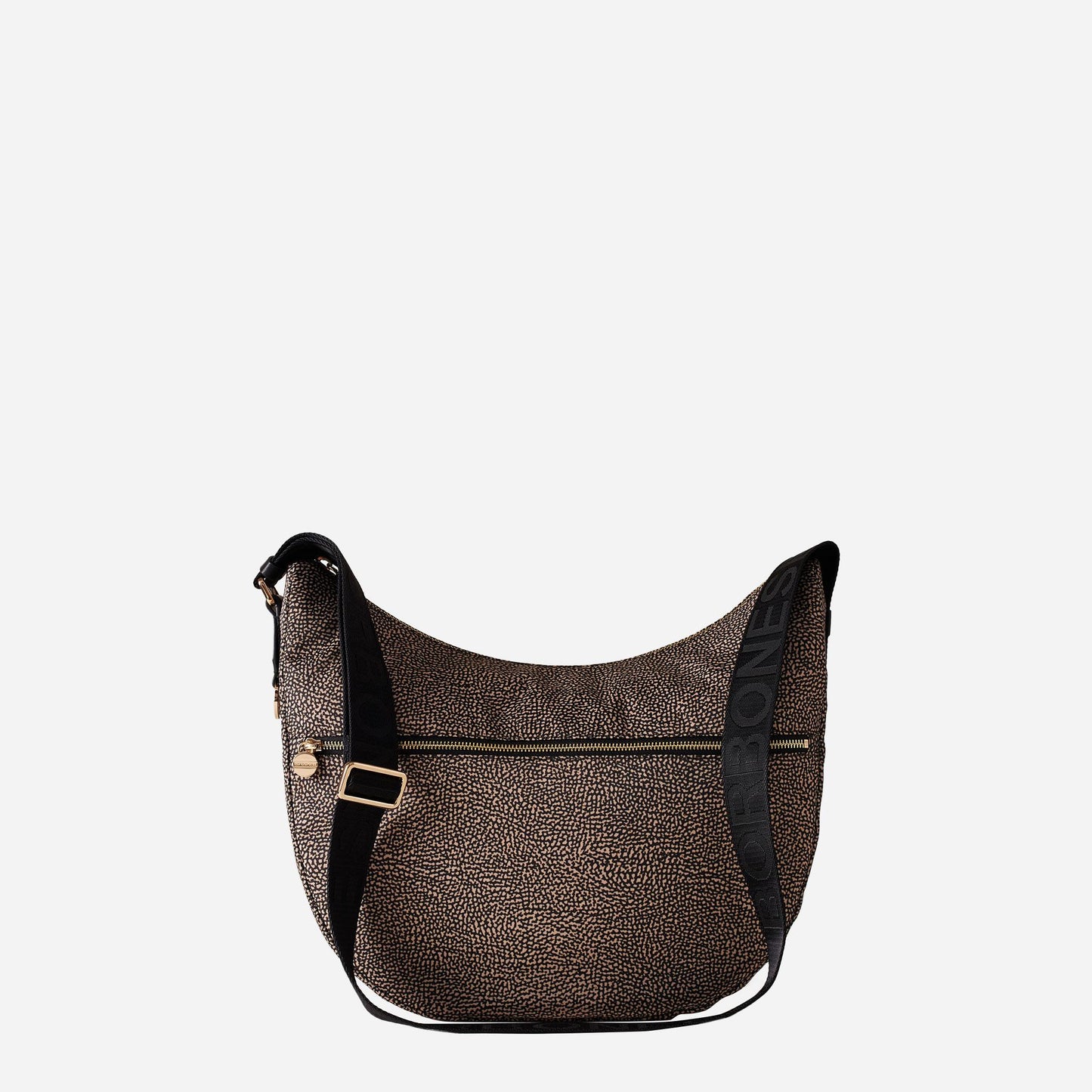 borbonese ECO LINE LUNA BAG MEDIUM OP NATURALE/NERO 