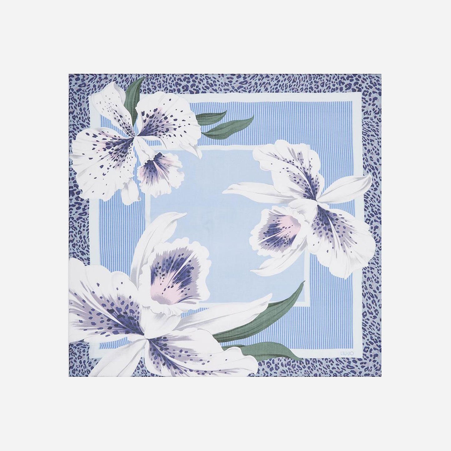 LIU JO Foulard grande con orchidea Bright blue wave 