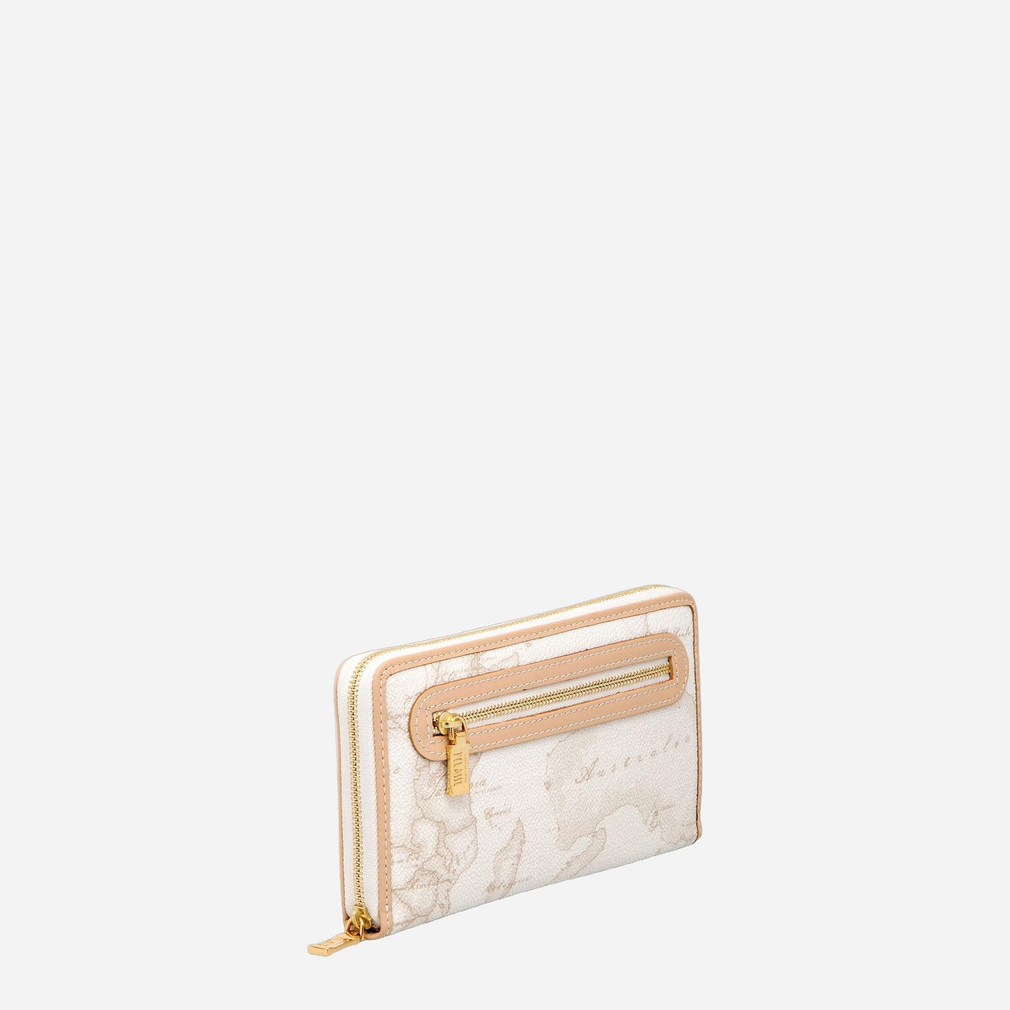 ALVIERO MARTINI Geo White Portafogli grande con zip e tasca Geo White 