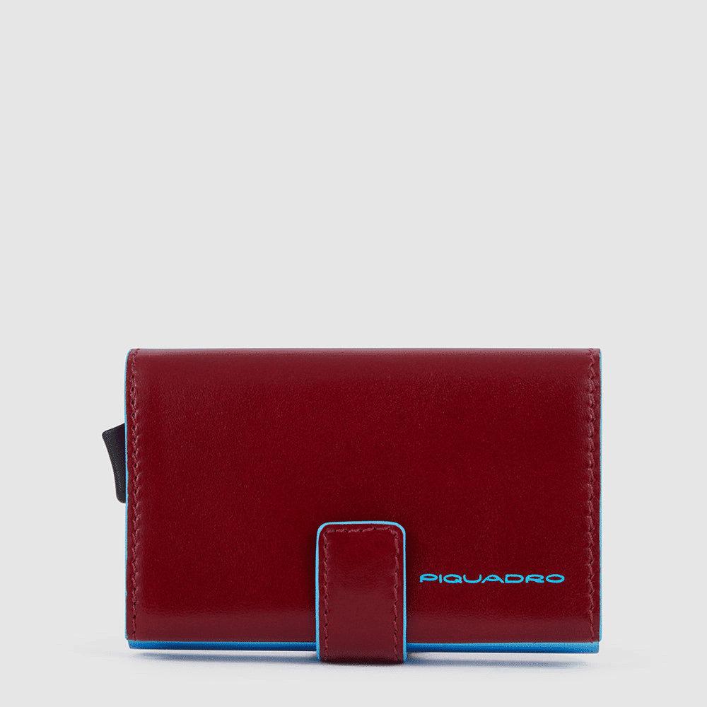 PIQUADRO Portacarte di credito in metallo Rosso 