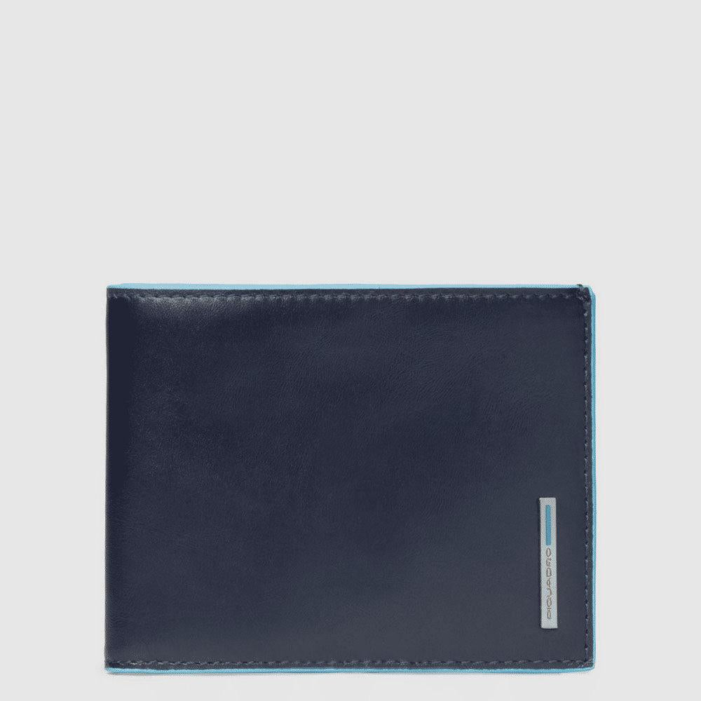 PIQUADRO Portafoglio uomo con portamonete in pelle Blu 