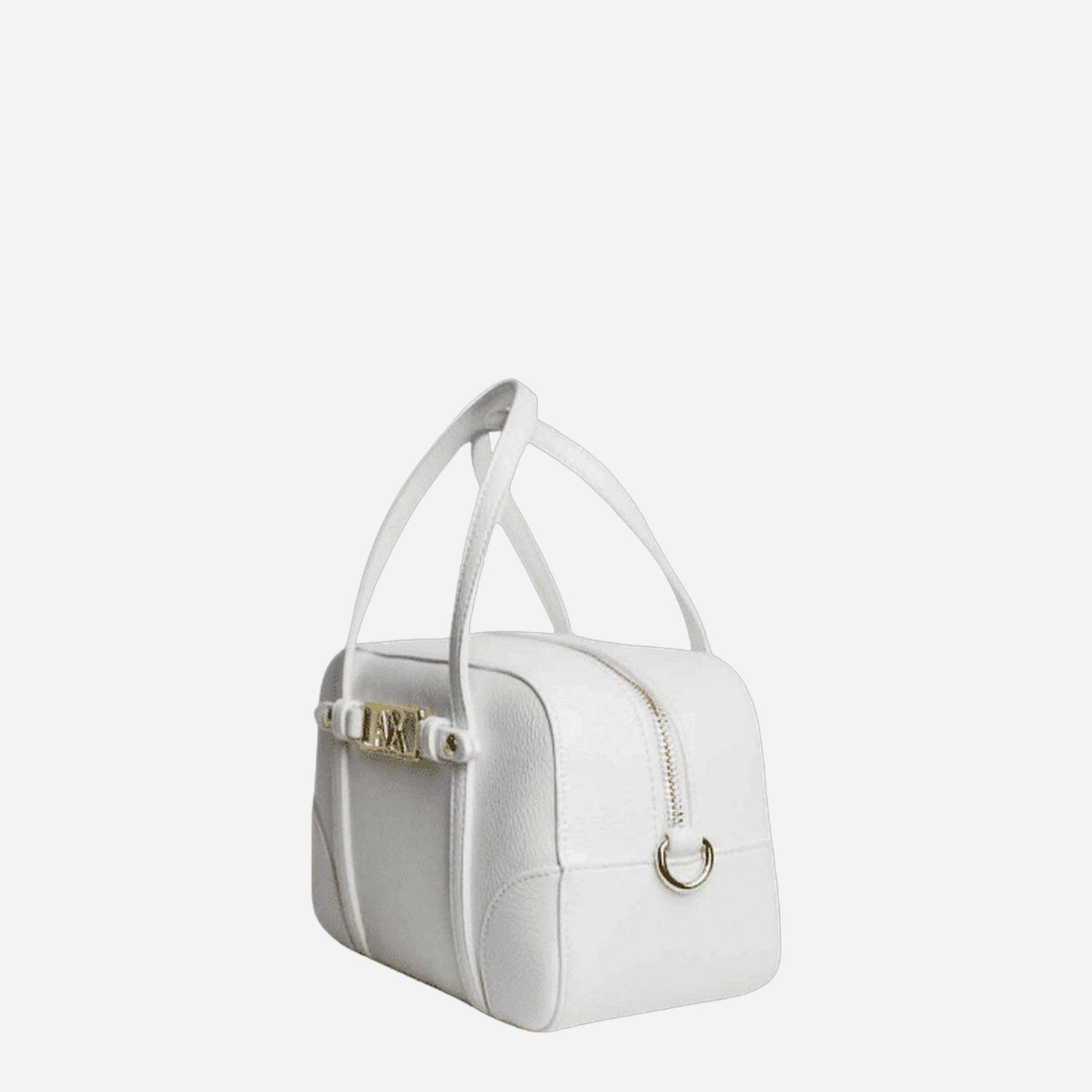 ARMANI EXCHANGE Borsa a mano piccola effetto pelle Off White 