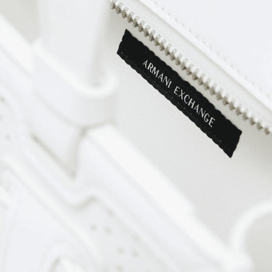 ARMANI EXCHANGE Borsa a mano laserata Off White 