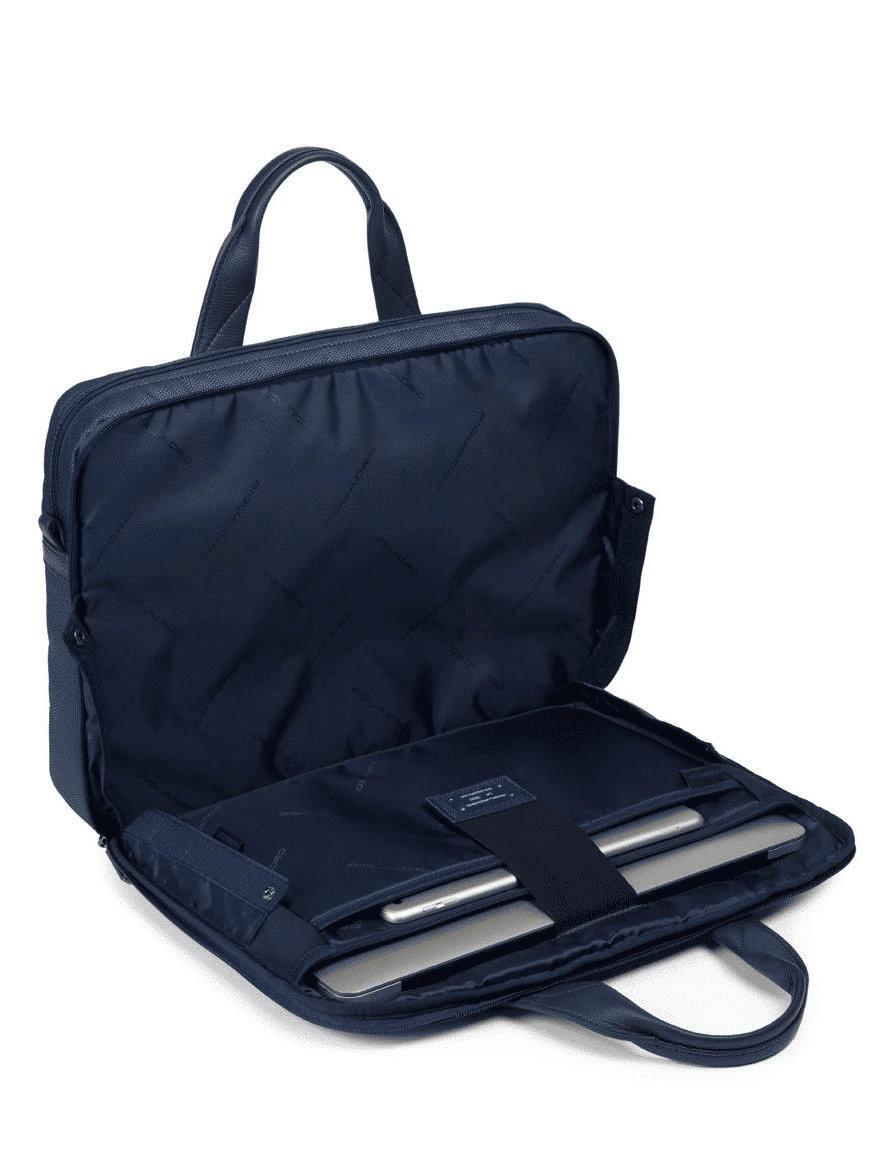 PIQUADRO Cartella fast-check a due manici porta PC Blu 