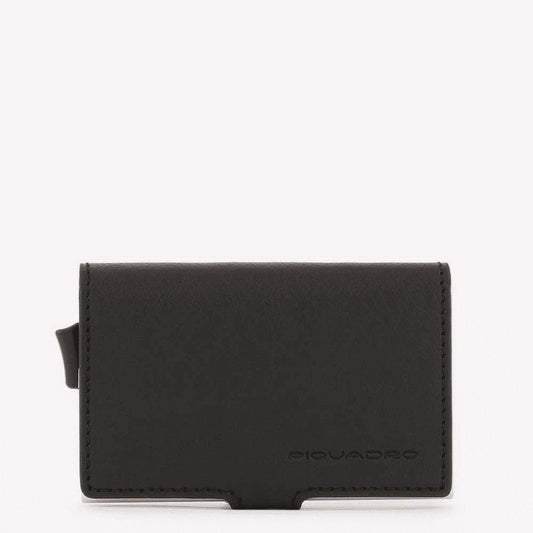 PIQUADRO Portacarte di credito in metallo Nero 