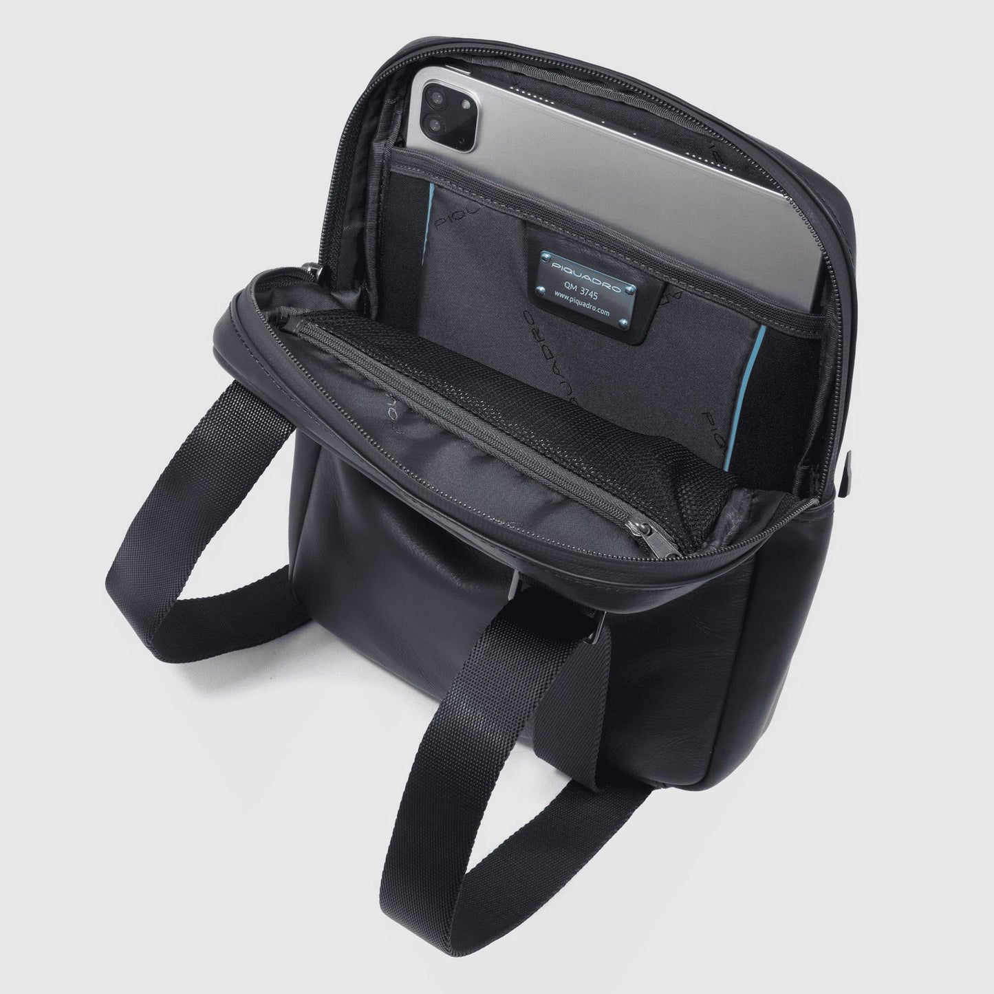 PIQUADRO Borsello uomo porta iPad® in pelle Nero 