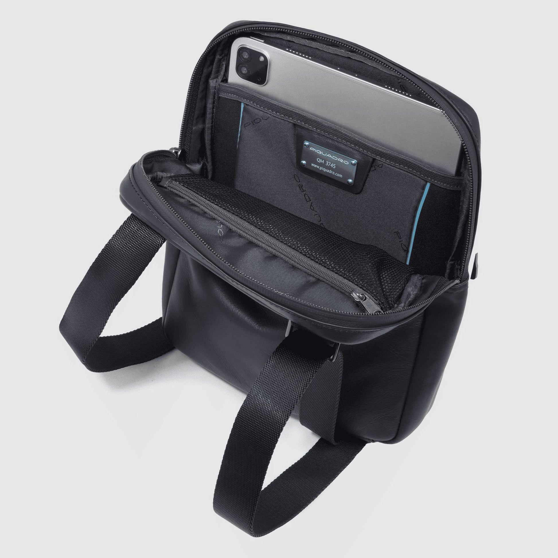 PIQUADRO Borsello uomo porta iPad® in pelle Nero 