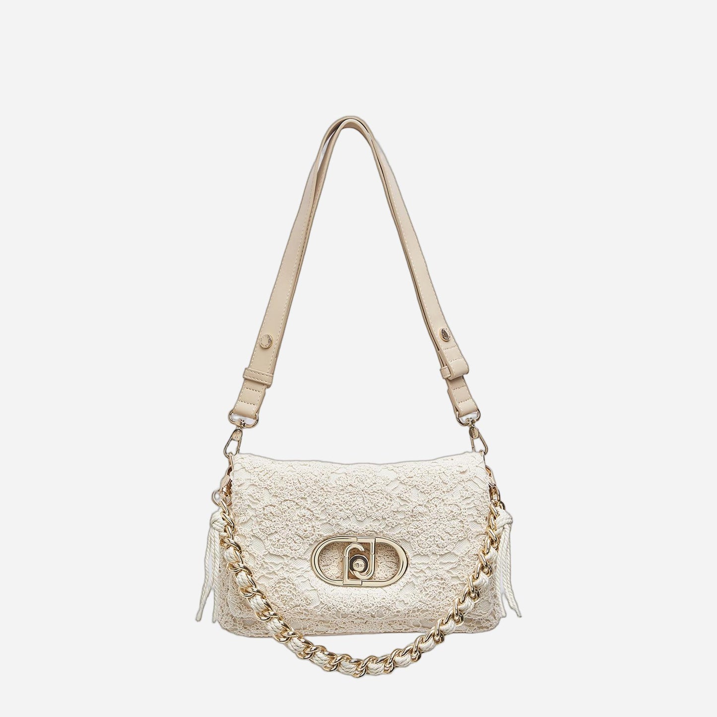 LIU JO Borsa media LaPuffy in crochet CREAM 