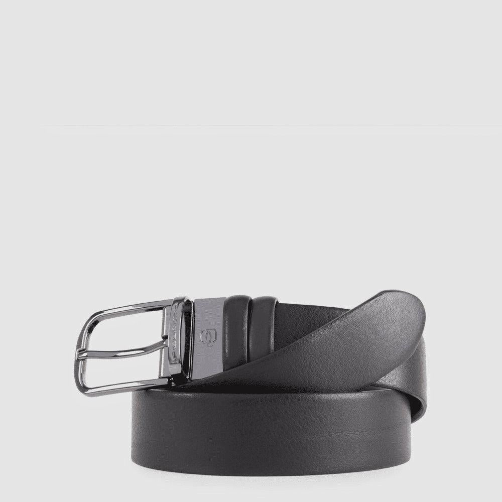 PIQUADRO Cintura uomo reversibile nero/blu2 