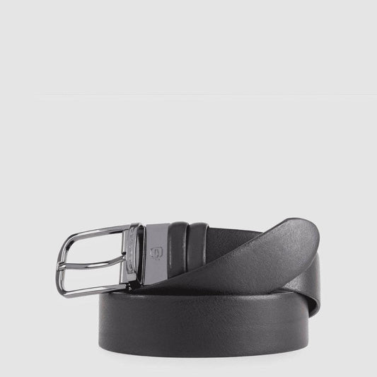 PIQUADRO Cintura uomo reversibile nero/blu2 
