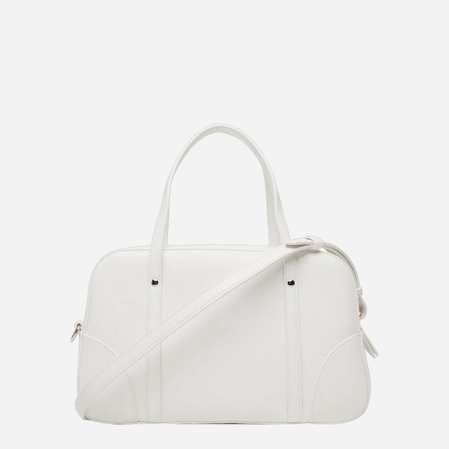 ARMANI EXCHANGE Borsa a mano piccola in ecopelle Off White 