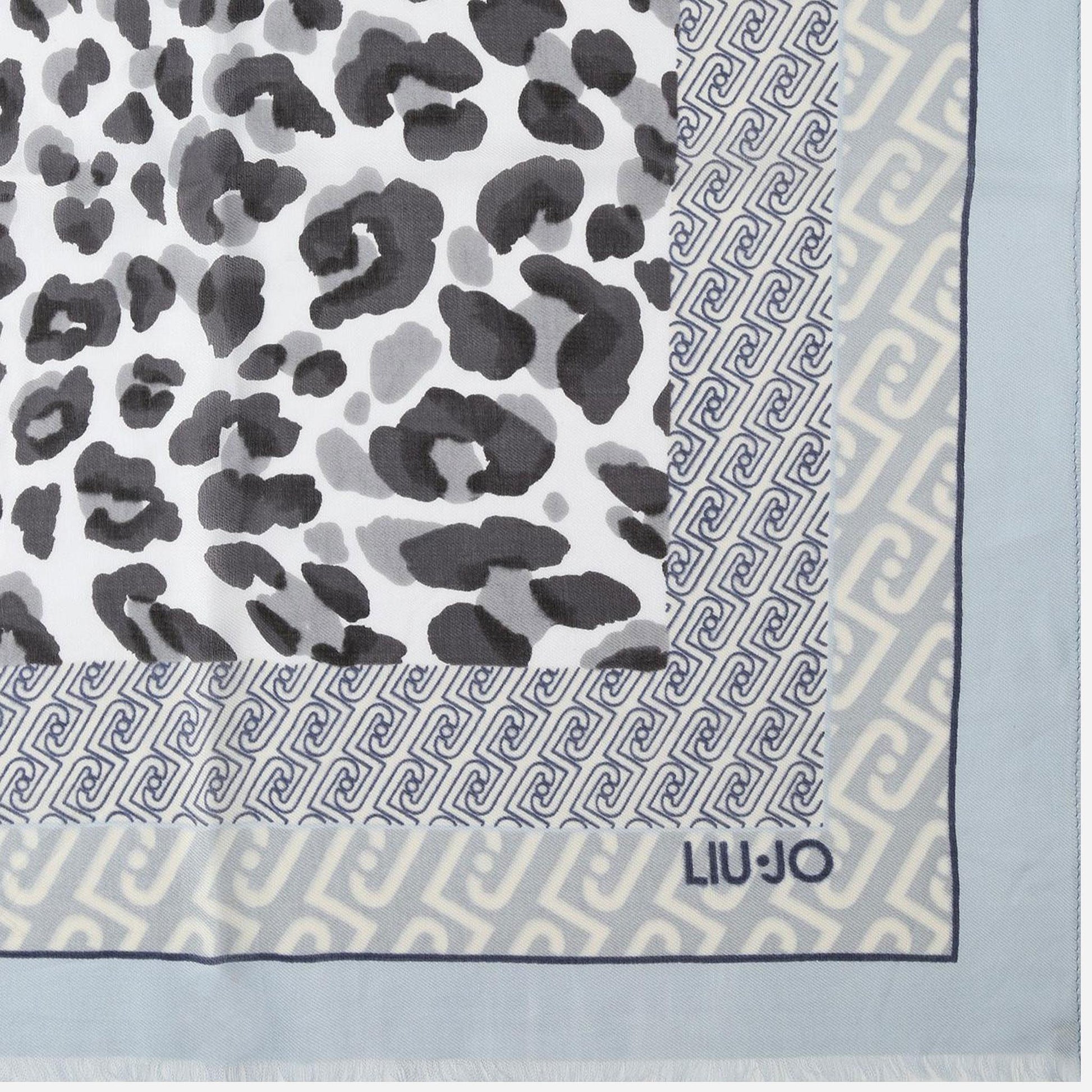 LIU JO Stola animalier Dusty blue 