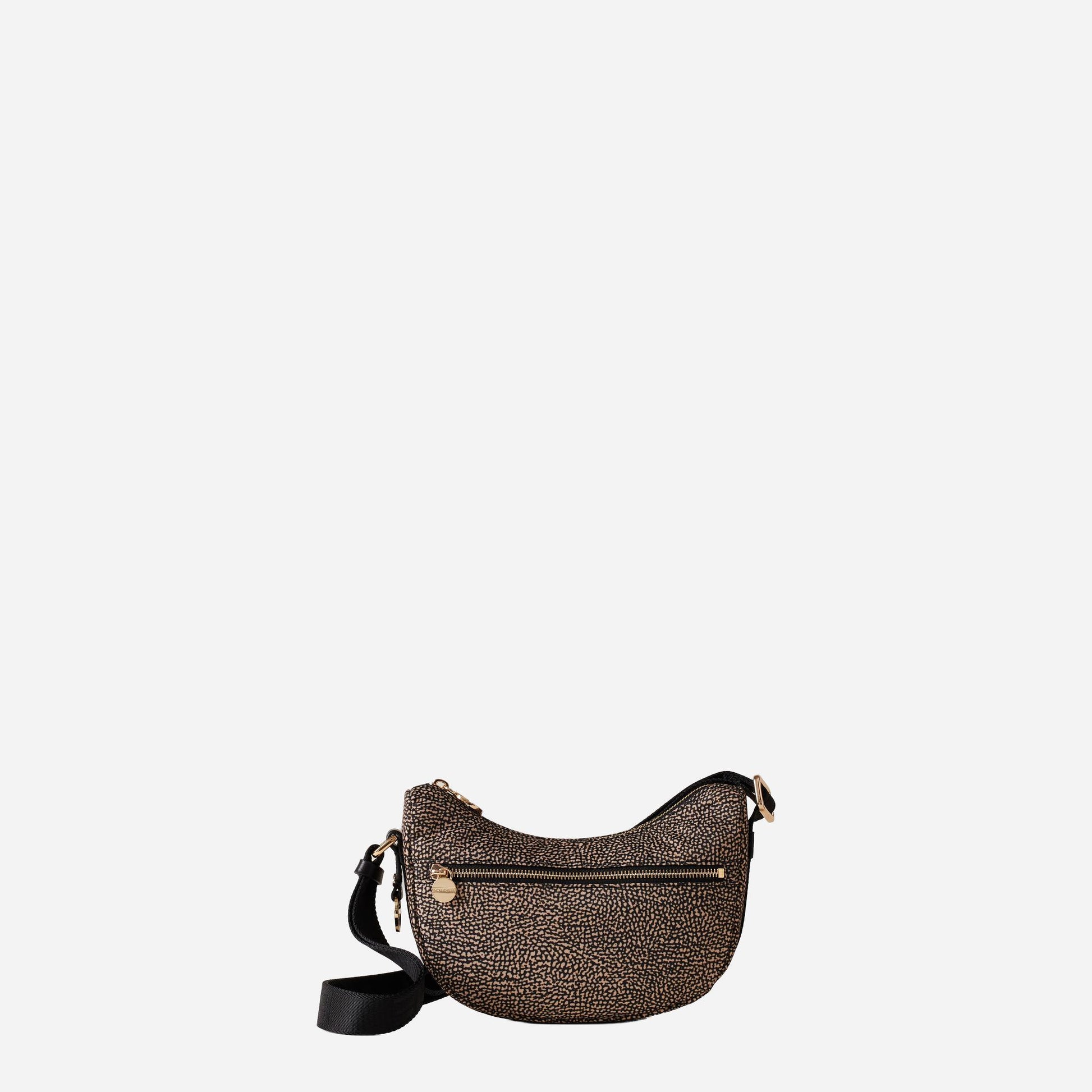 borbonese ECO LINE LUNA BAG MINI OP NATURALE/NERO 