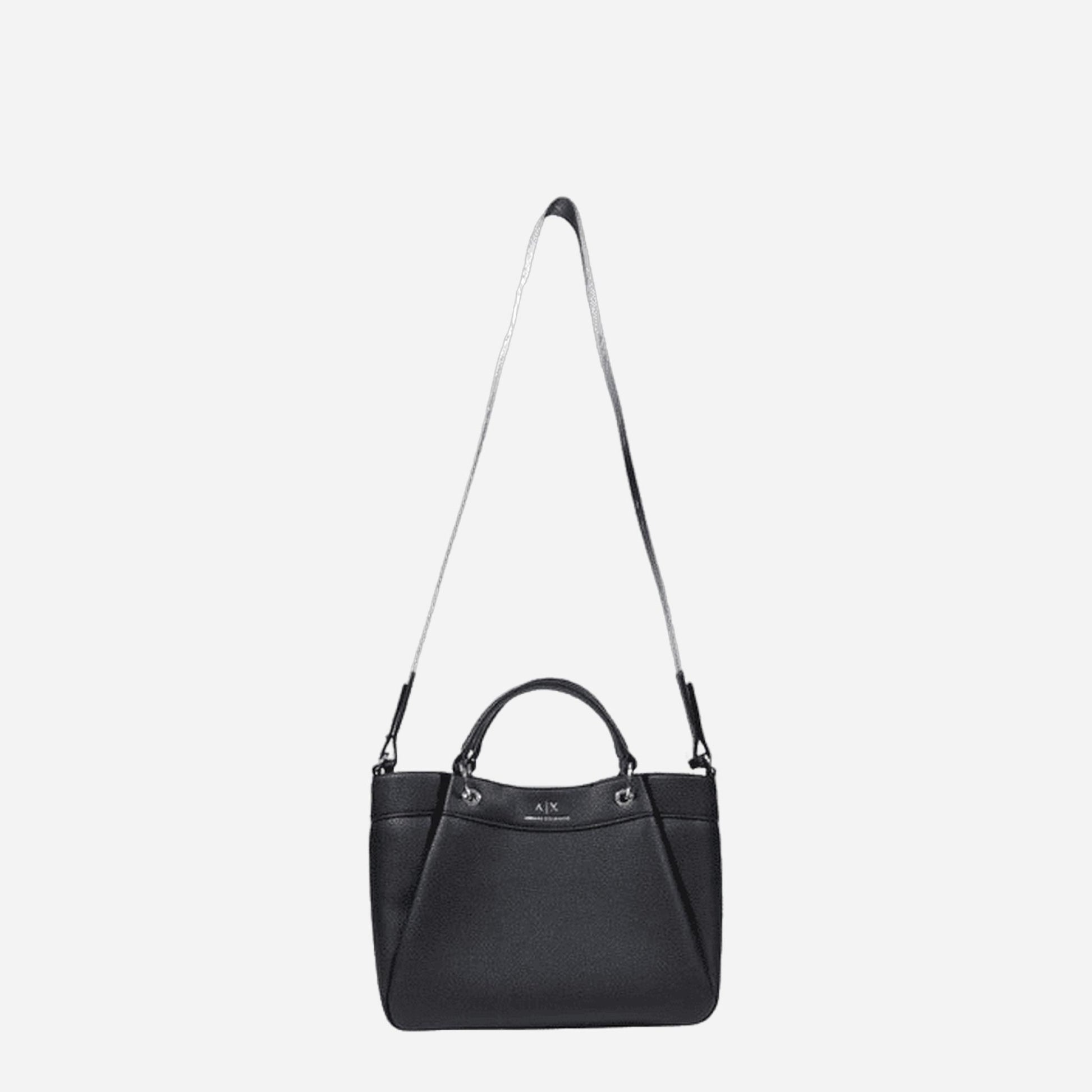 ARMANI EXCHANGE Borsa media a mano a tracolla BLACK 