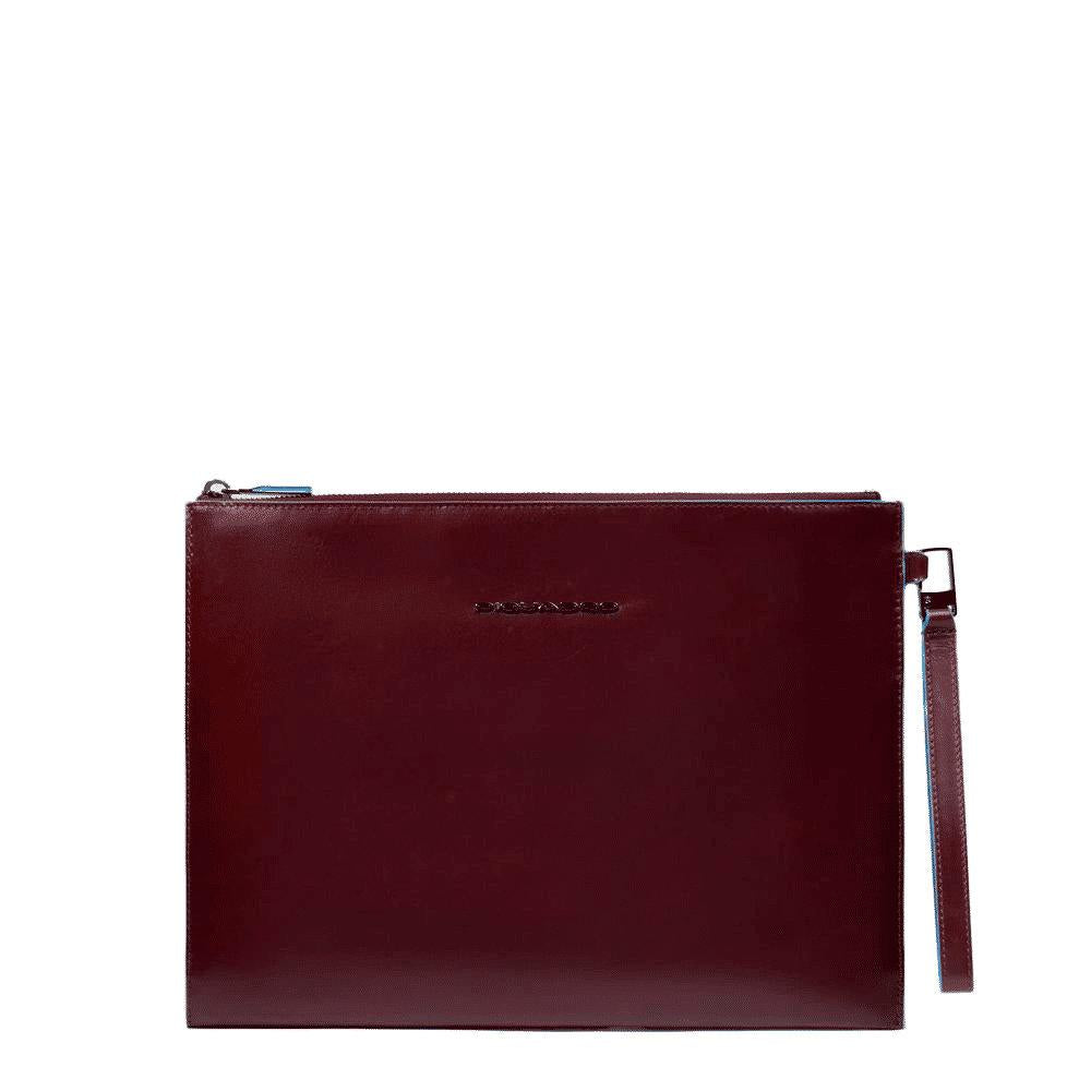 PIQUADRO Pochette uomo porta iPad® in pelle con polsiera Mogano 