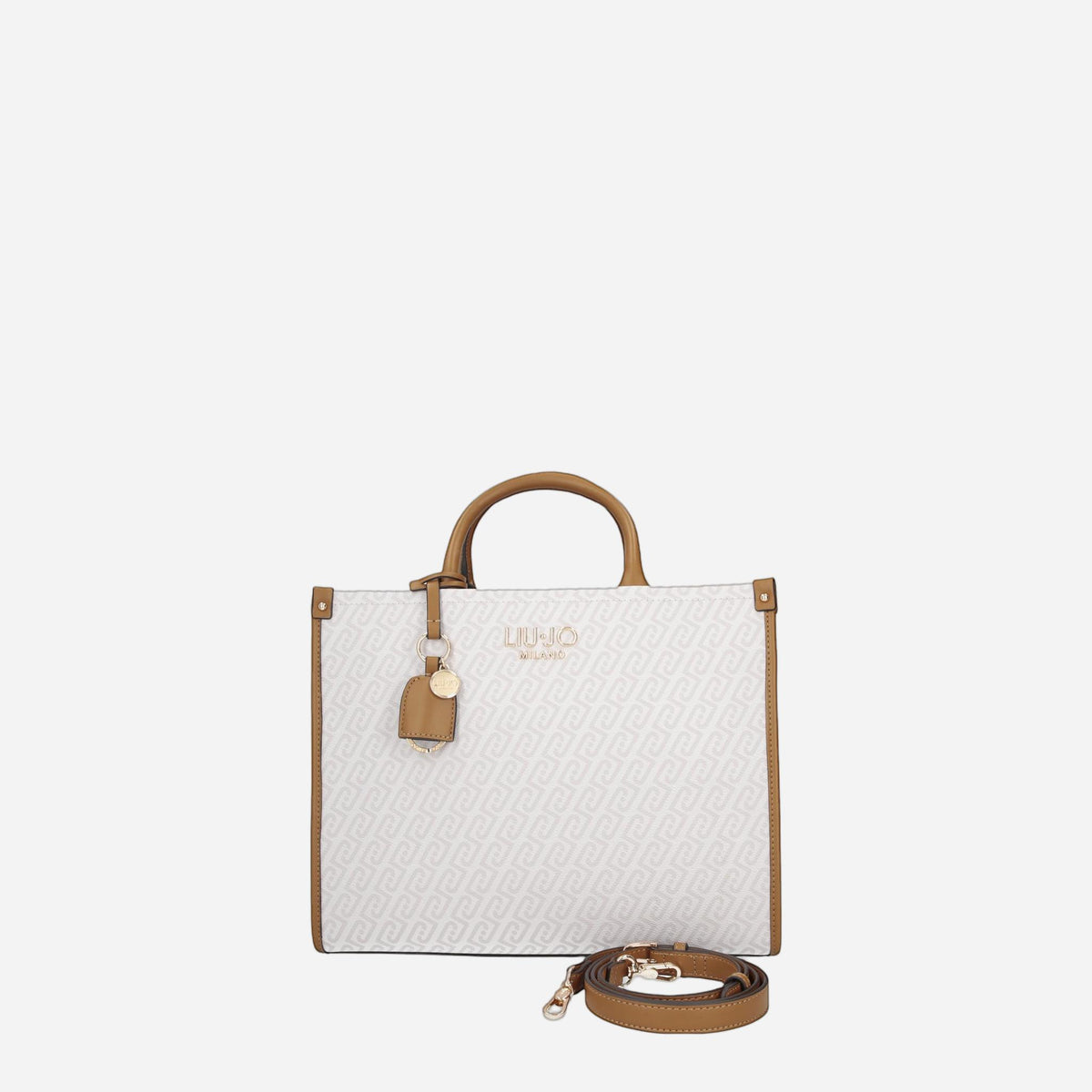 LIU JO Borsa jacquard media Naturale/sequoia 