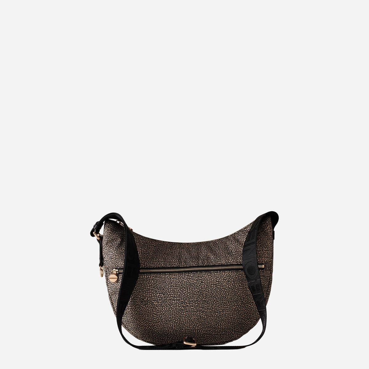 borbonese ECO LINE LUNA BAG MIDDLE OP NATURALE/NERO 