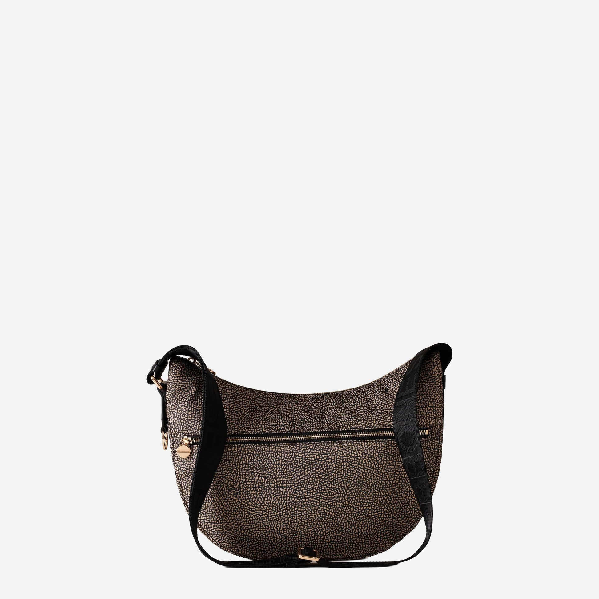 borbonese ECO LINE LUNA BAG MIDDLE OP NATURALE/NERO 