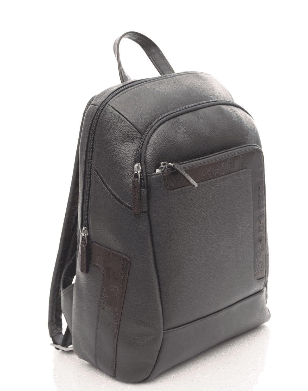 PIQUADRO Zaino medio in pelle Blu/marrone 