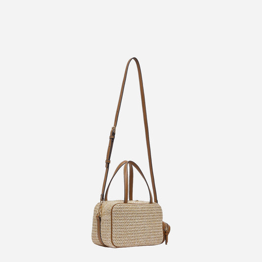 LIU JO Borsa bowling media in pizzo Naturale 