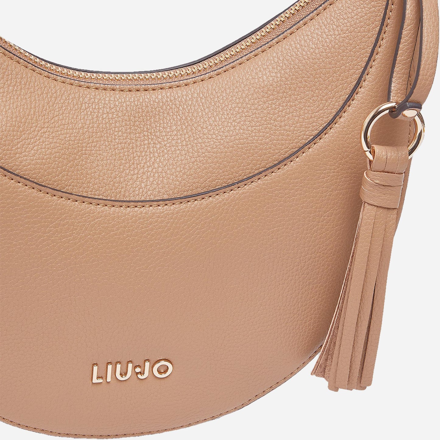 LIU JO Borsa hobo media con charm Cammello 