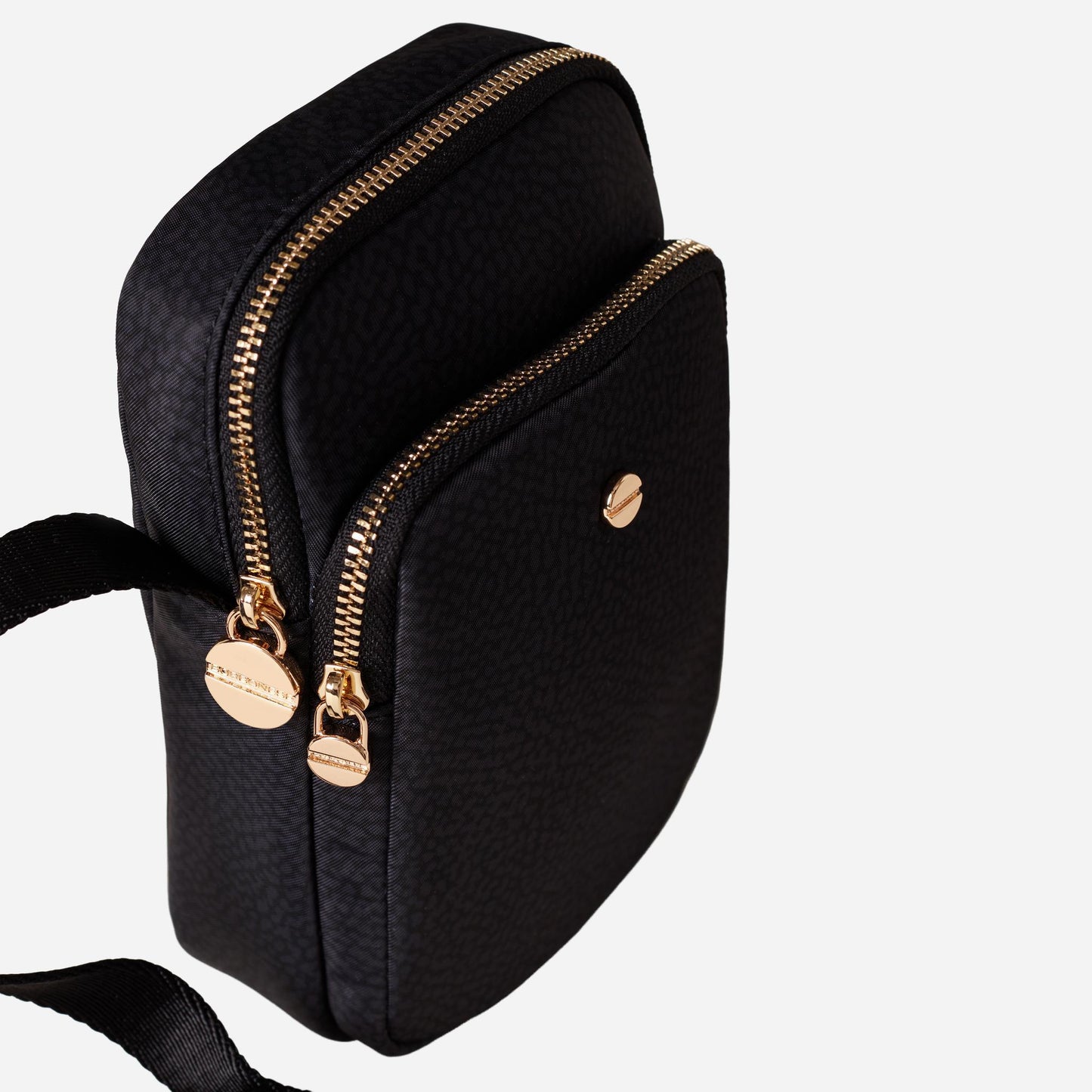 borbonese PORTA SMARTPHONE A TRACOLLA DARK BLACK 