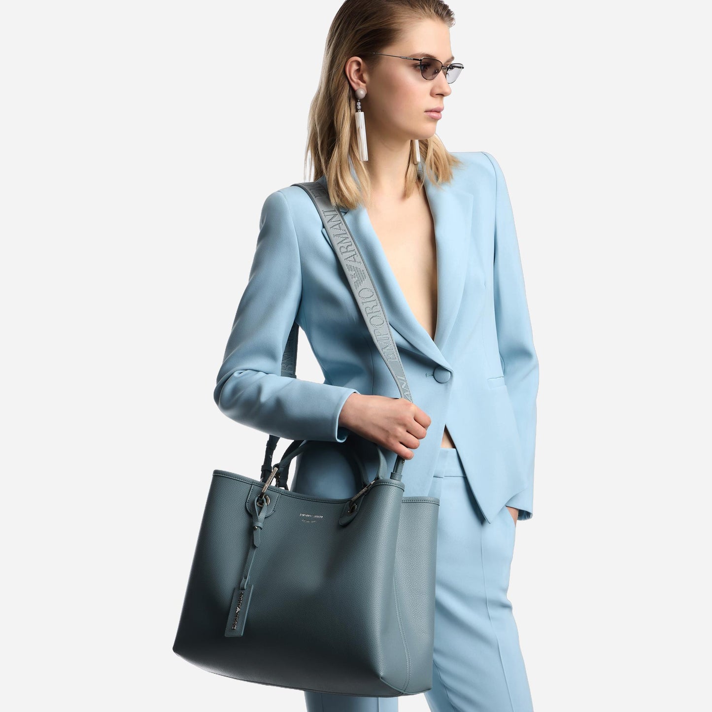 Emporio Armani SHOPPING BAG POLVERE/MOKA 